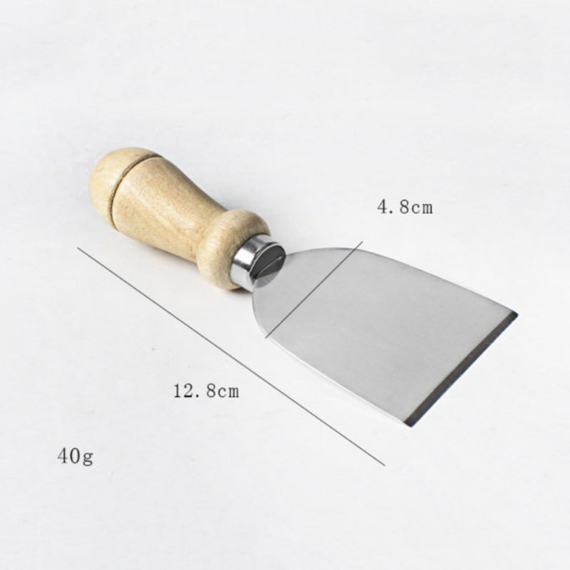 4-Piece Stainless Steel Cheese Knife Set with Bamboo Handles