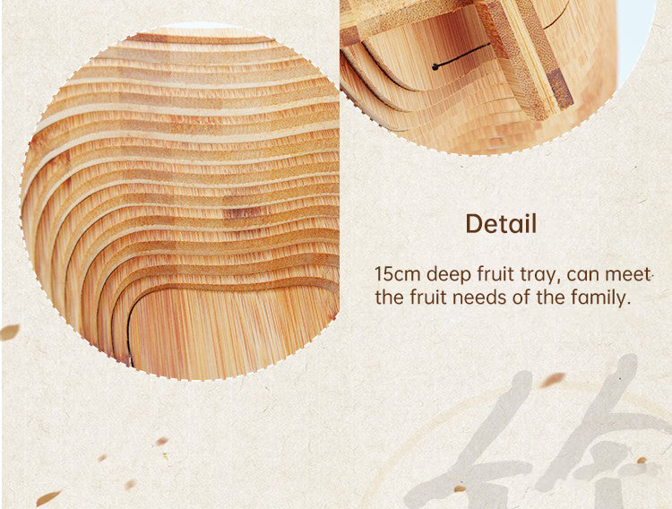Folding Wooden Tripod Fruit Basket