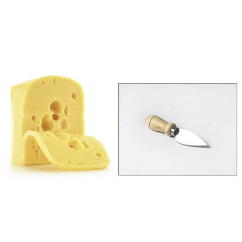 4-Piece Stainless Steel Cheese Knife Set with Bamboo Handles