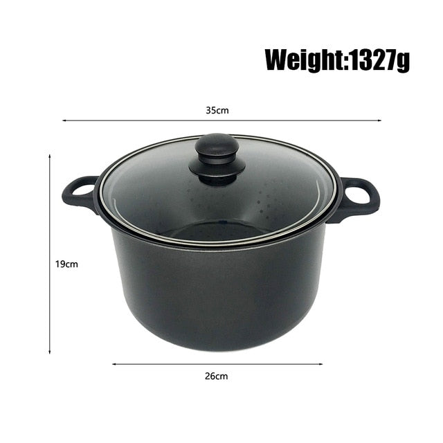 Stainless Steel Non-Stick Cooking Pot with Built-In Strainer