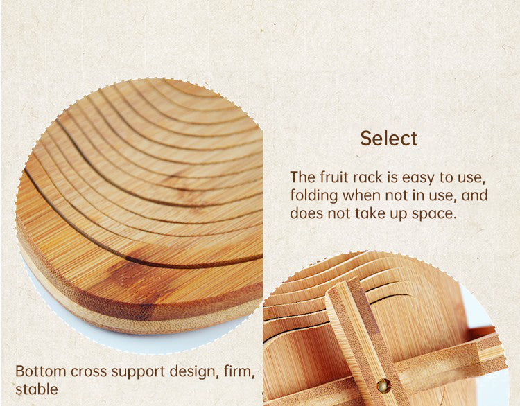 Folding Wooden Tripod Fruit Basket