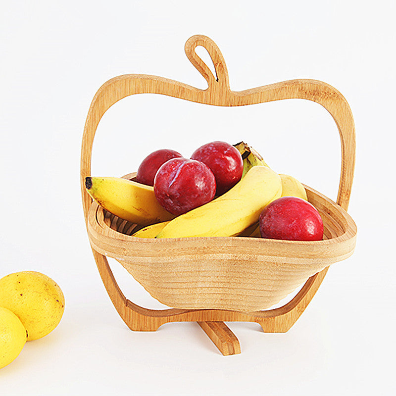 Folding Wooden Tripod Fruit Basket