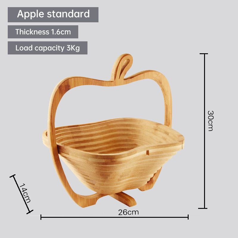 Folding Wooden Tripod Fruit Basket