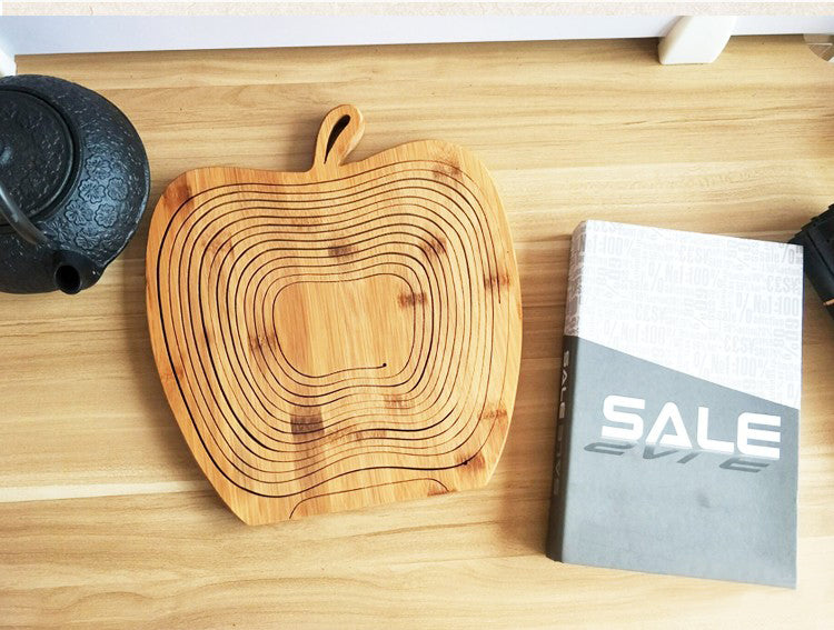 Folding Wooden Tripod Fruit Basket