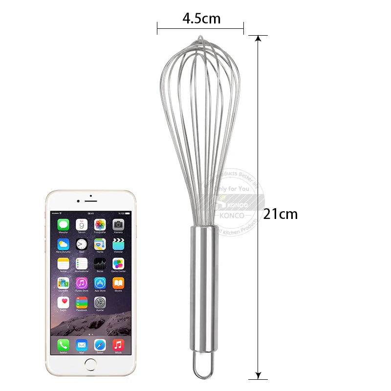 Stainless Steel Hand Whisk & Egg Frother