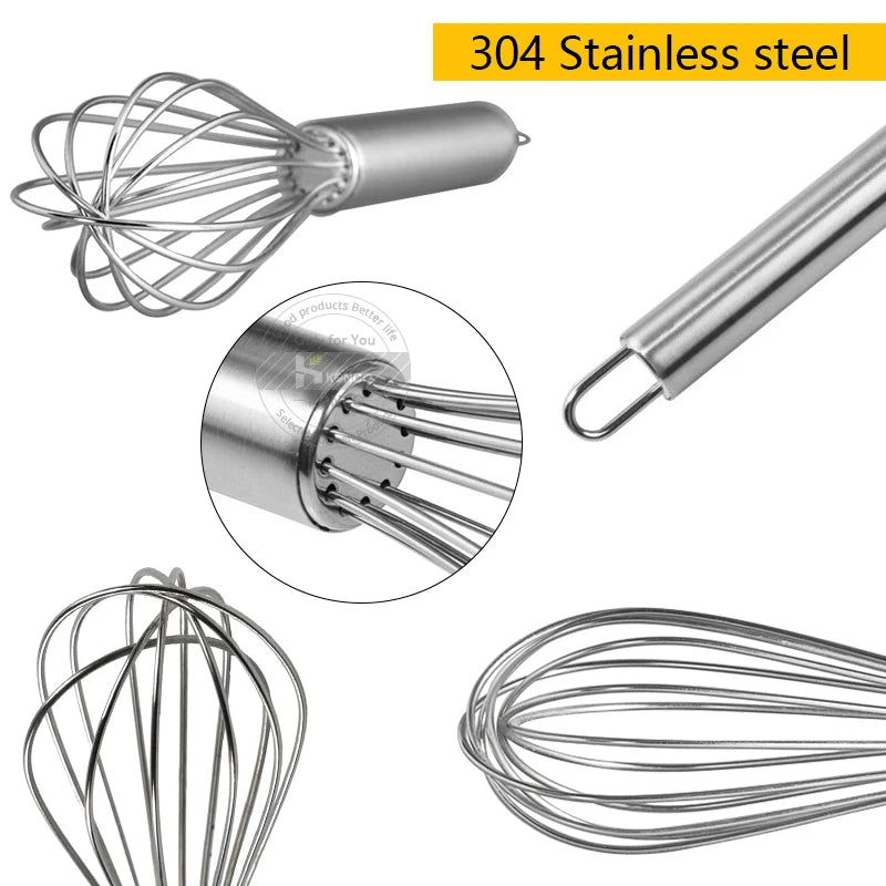 Stainless Steel Hand Whisk & Egg Frother